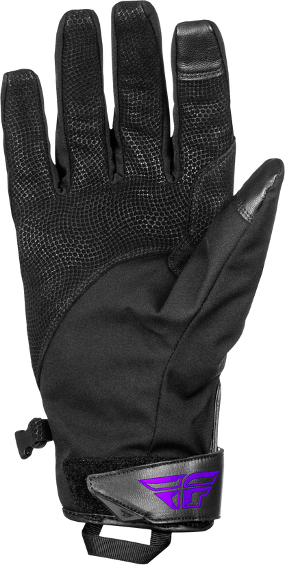 Title Long Gloves Black/Purple 2x
