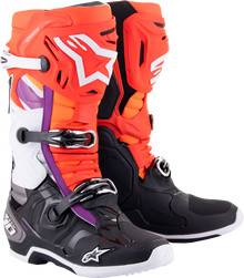 ALPINESTARS Tech 10 Boots - Black/Red/Orange/White - US 9 / EU 43 2010020-1332-9