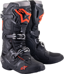 ALPINESTARS Tech 10 Boots - Black/Red Fluorescent - US 14 / EU 49.5 2010020-1030-14