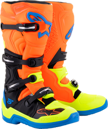 ALPINESTARS Tech 5 Boots - Orange Fluorescent/Blue/Yellow Fluorescent - US 11 / EU 45.5 2015015-4755-11