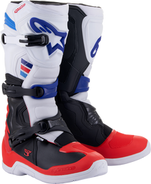 ALPINESTARS Tech 3 Boots - White/Red/Black - US 9 / EU 43 2013018-2307-9