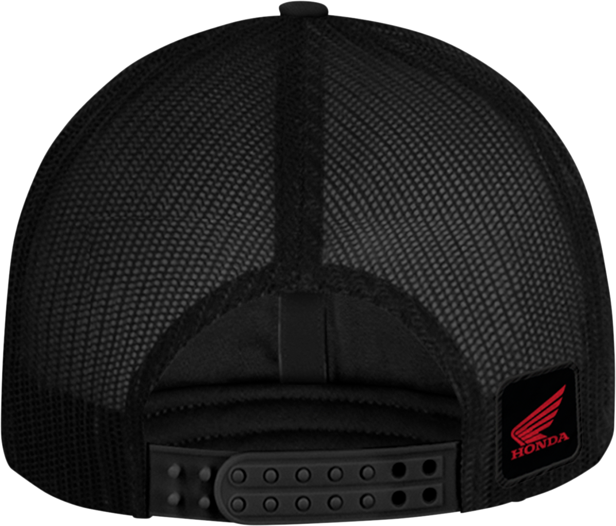 HONDA APPAREL Honda Wing Flat Bill Hat - Black/Red NP21A-H3170