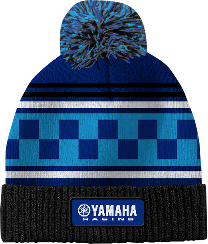 YAMAHA APPAREL Yamaha Racing Pom Beanie - Black/Blue NP21A-H3242