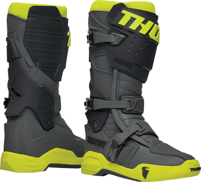 THOR Radial Boots - Gray/Fluorescent Yellow - Size 7 3410-2745