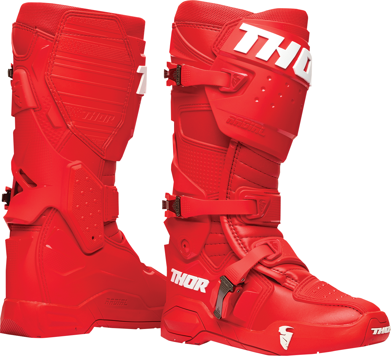 THOR Radial Boots - Red - Size 14 3410-2743