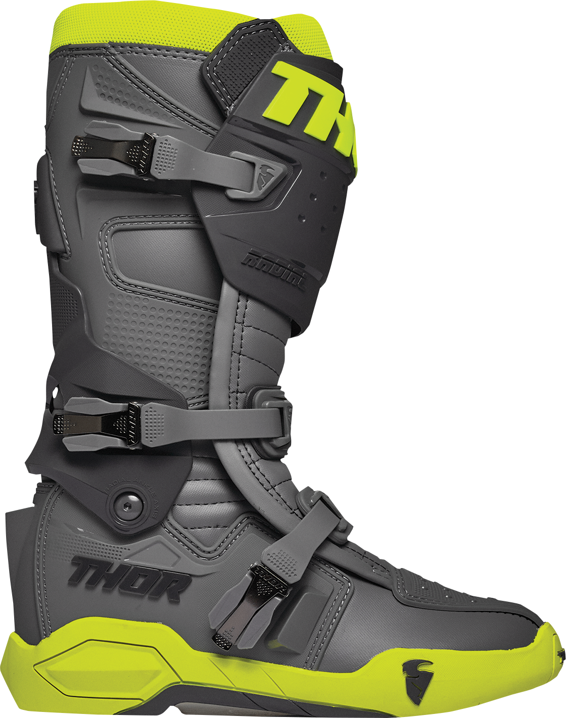 THOR Radial Boots - Gray/Fluorescent Yellow - Size 13 3410-2751