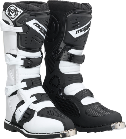 MOOSE OFFROAD Qualifier Boots - Black/White - Size 7 3410-2599