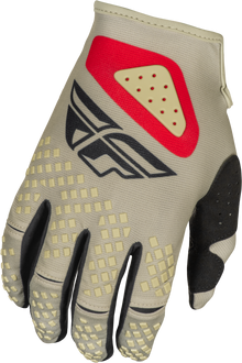 Kinetic Sym Gloves Light Grey/Red/Black Md