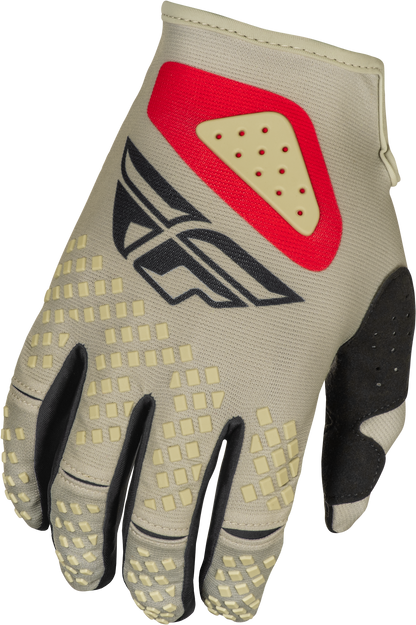 Kinetic Sym Gloves Light Grey/Red/Black Md