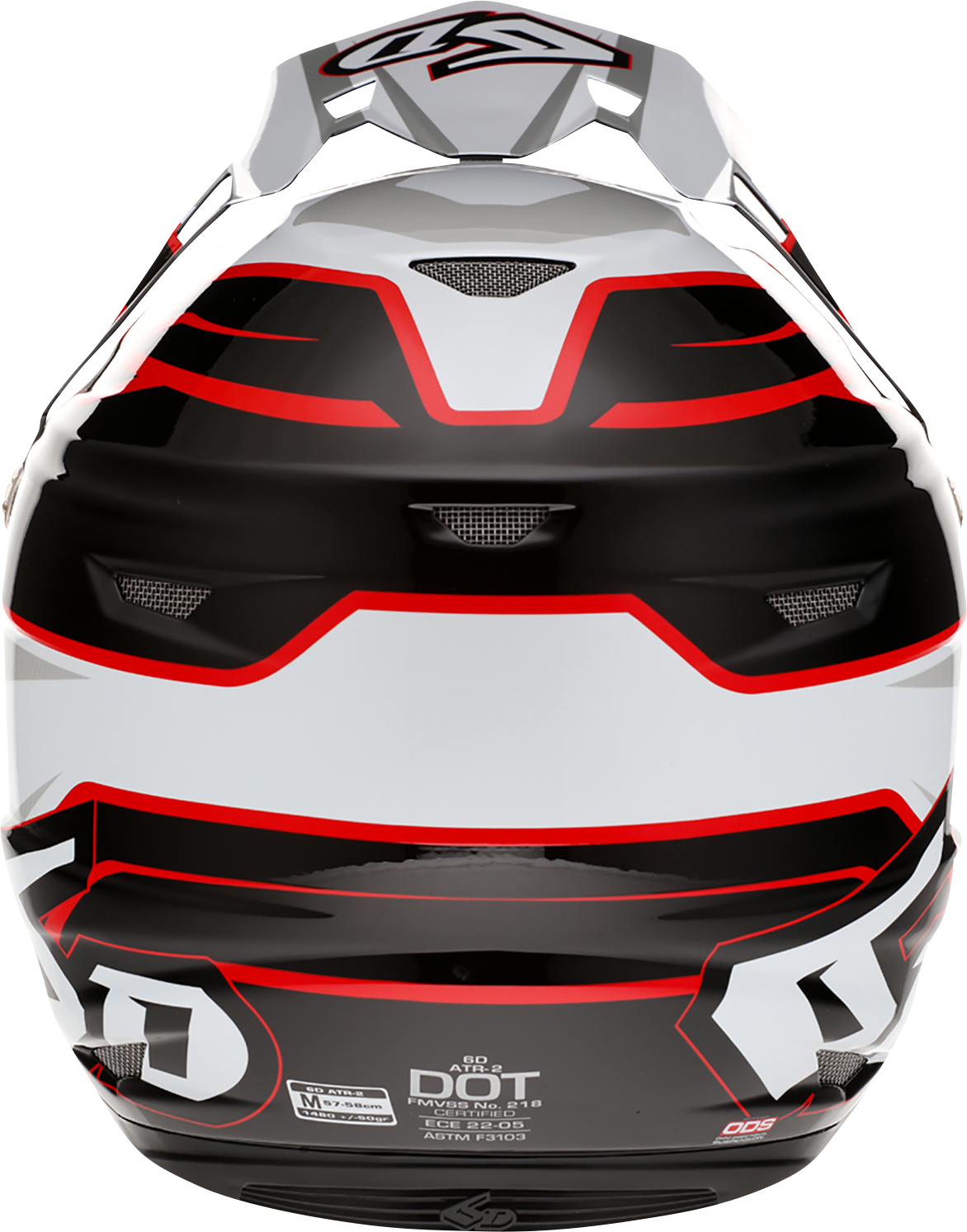 6D HELMETS ATR-2 Helmet - Phase - White/Red - XS 12-2834