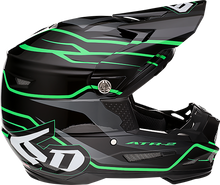 6D HELMETS ATR-2 Helmet - Phase - Black/Green - Large 12-2847