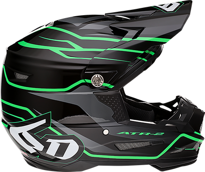 6D HELMETS ATR-2 Helmet - Phase - Black/Green - Large 12-2847