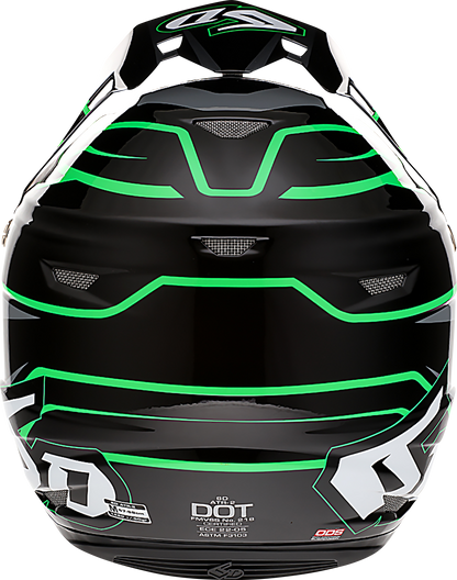 6D HELMETS ATR-2 Helmet - Phase - Black/Green - Large 12-2847