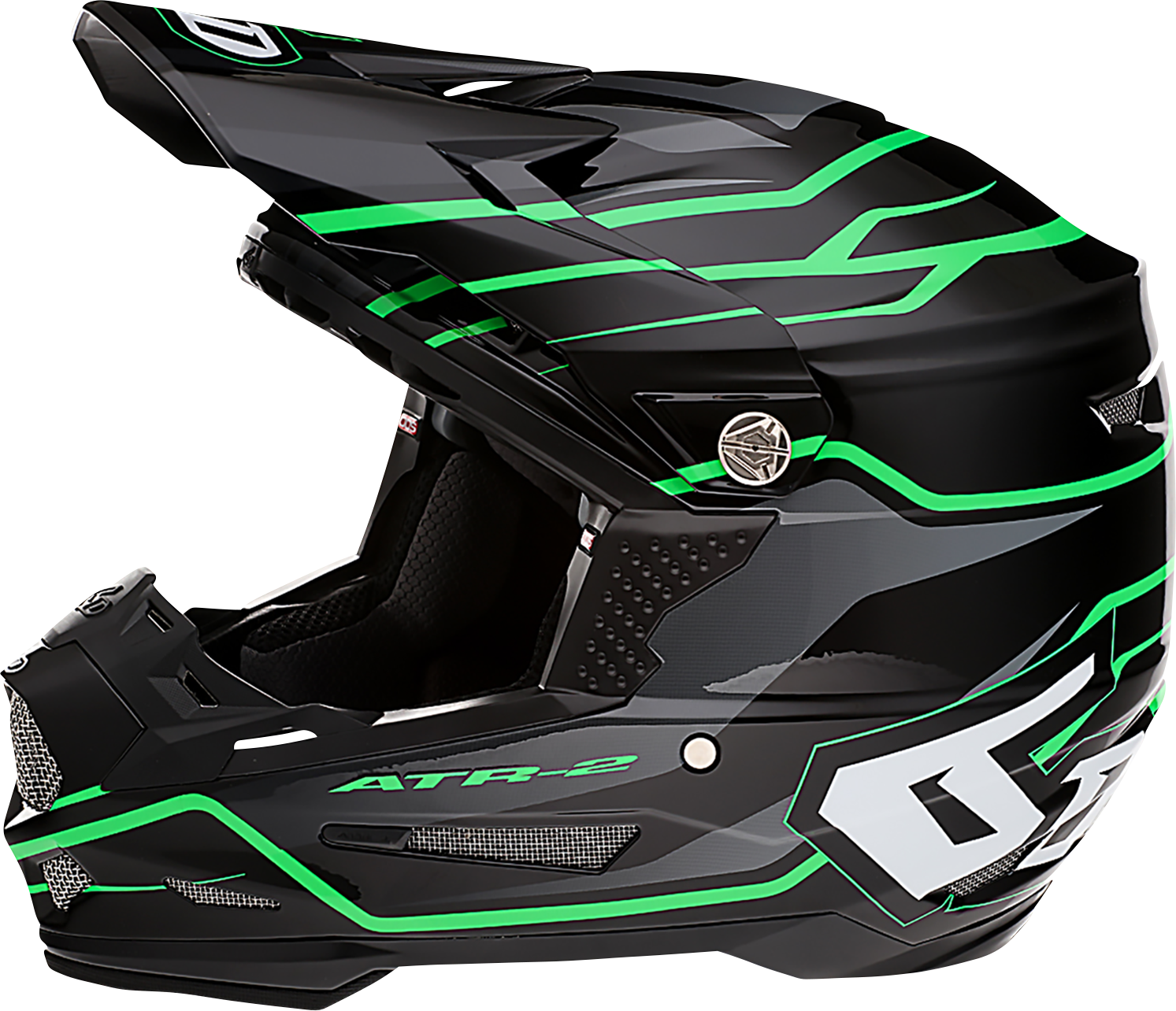 6D HELMETS ATR-2 Helmet - Phase - Black/Green - Large 12-2847