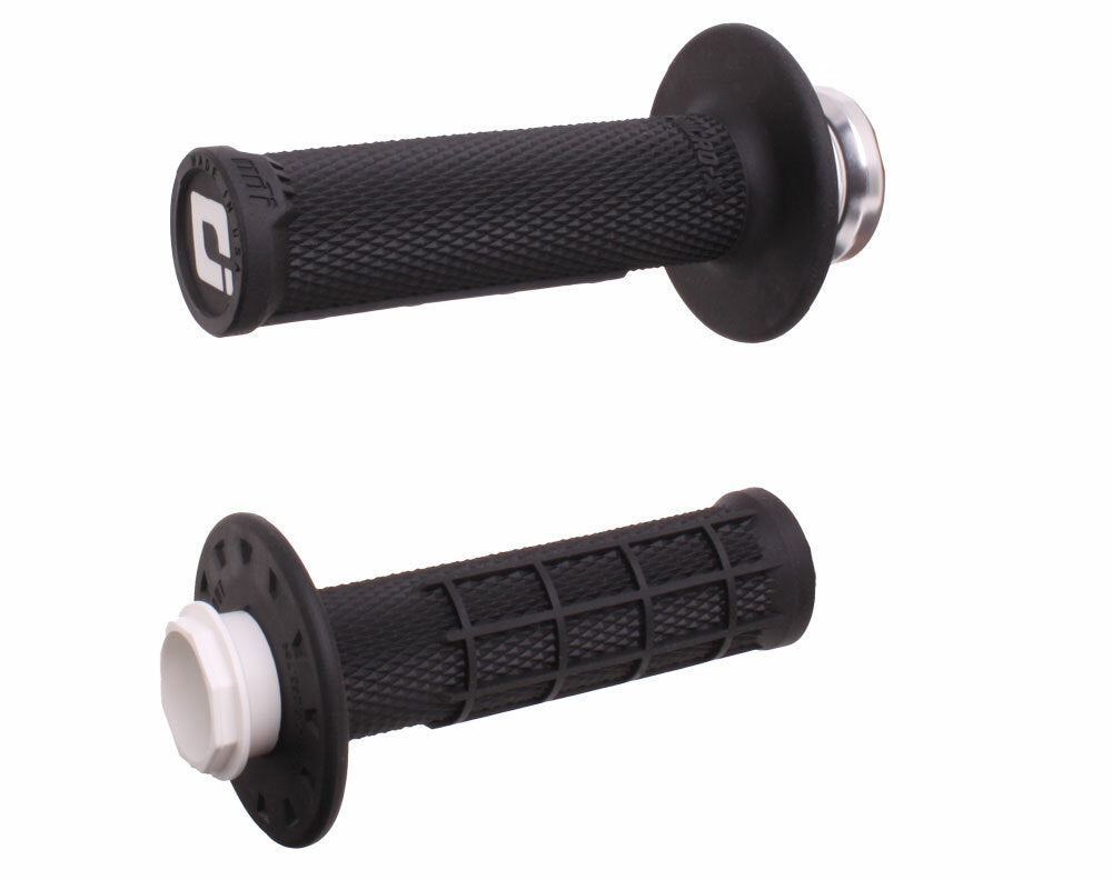 ODI Micro X Lock On Grip Half Waffle - Black/Silver