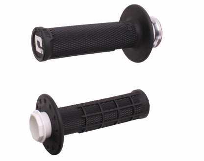 ODI Micro X Lock On Grip Half Waffle - Black/Silver
