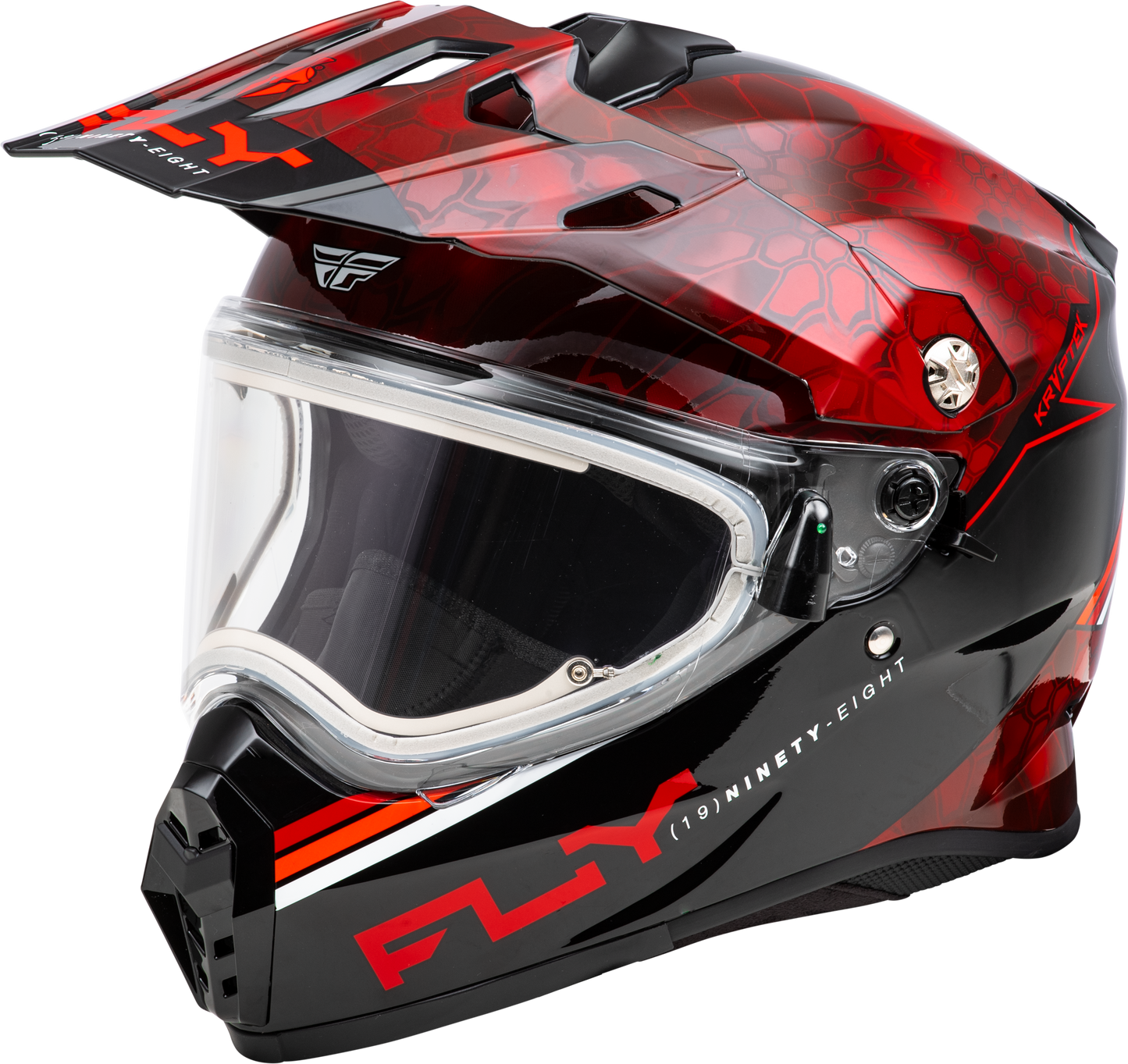 Trekker Cw Conceal Helmet Elec Shld Red/Black 2x
