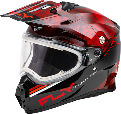 Trekker Cw Conceal Helmet Elec Shld Red/Black 2x