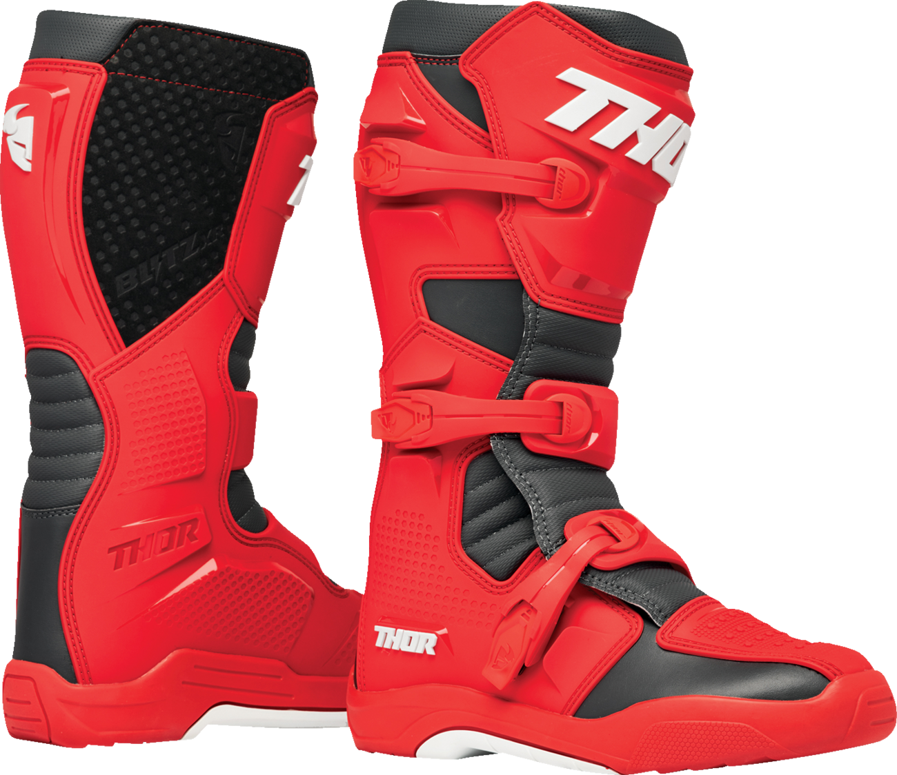 THOR Blitz XR Boots - Red/Charcoal - US 10 3410-3112