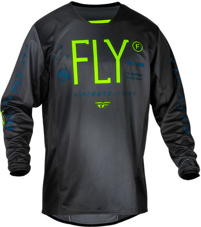 Youth Kinetic Prodigy Jersey Charcoal/Neon Grn/True Blu Yxl