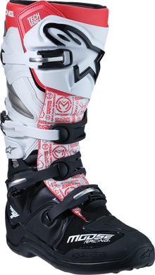 MOOSE OFFROAD Tech 7 Boots - Black/White/Red - US 7 0212024-1225-7