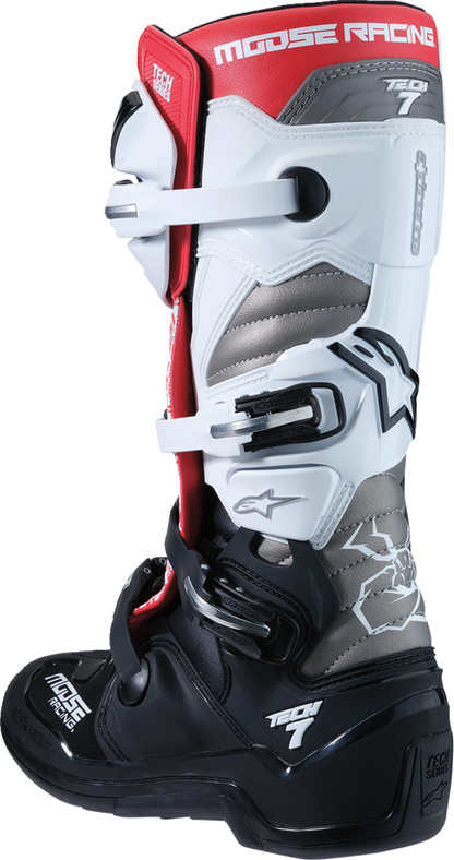MOOSE OFFROAD Tech 7 Boots - Black/White/Red - US 7 0212024-1225-7