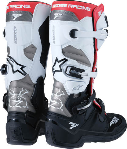 MOOSE OFFROAD Tech 7 Boots - Black/White/Red - US 7 0212024-1225-7