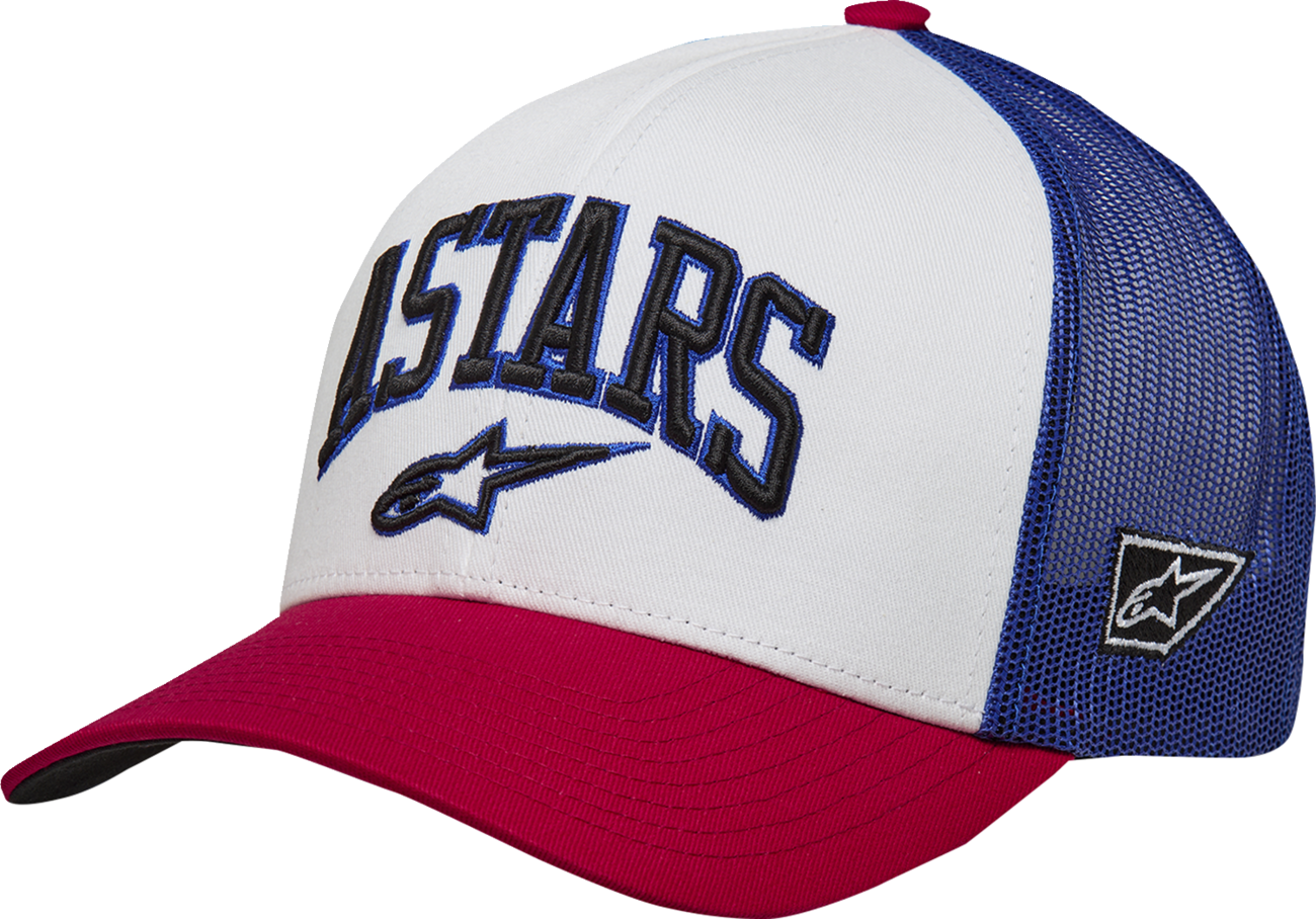 ALPINESTARS Dunker Hat - White/Red/Blue - One Size 1214-81717-2372-OS