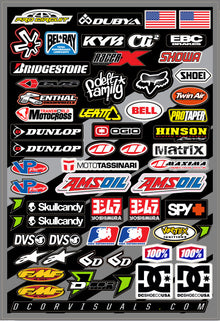 Misc Logos Decal Sheet 12"X18"