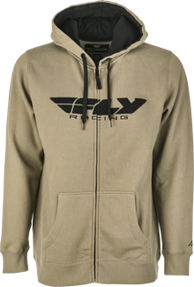 Fly Corporate Zip Up Hoodie Tan/Black Xl