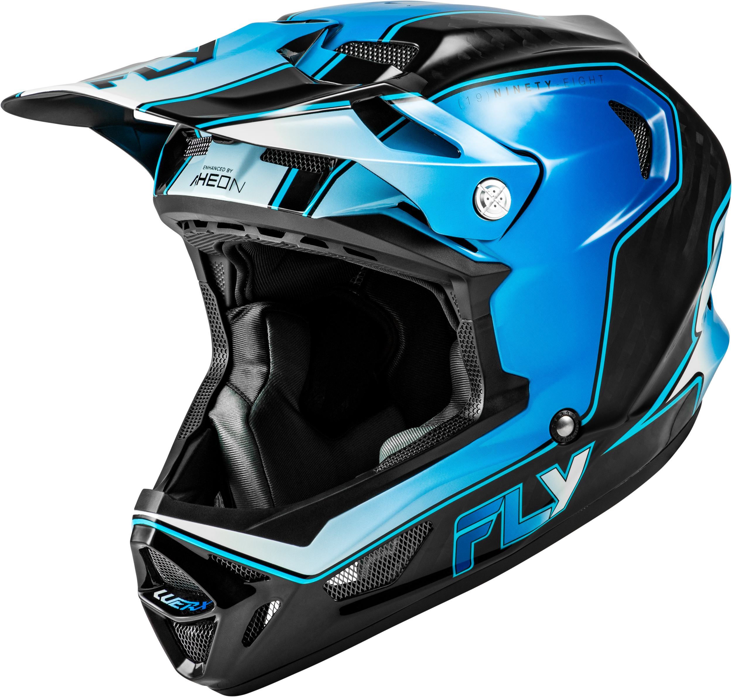 Werx R Flow Carbon Helmet Black Carbon/Blue/White Sm