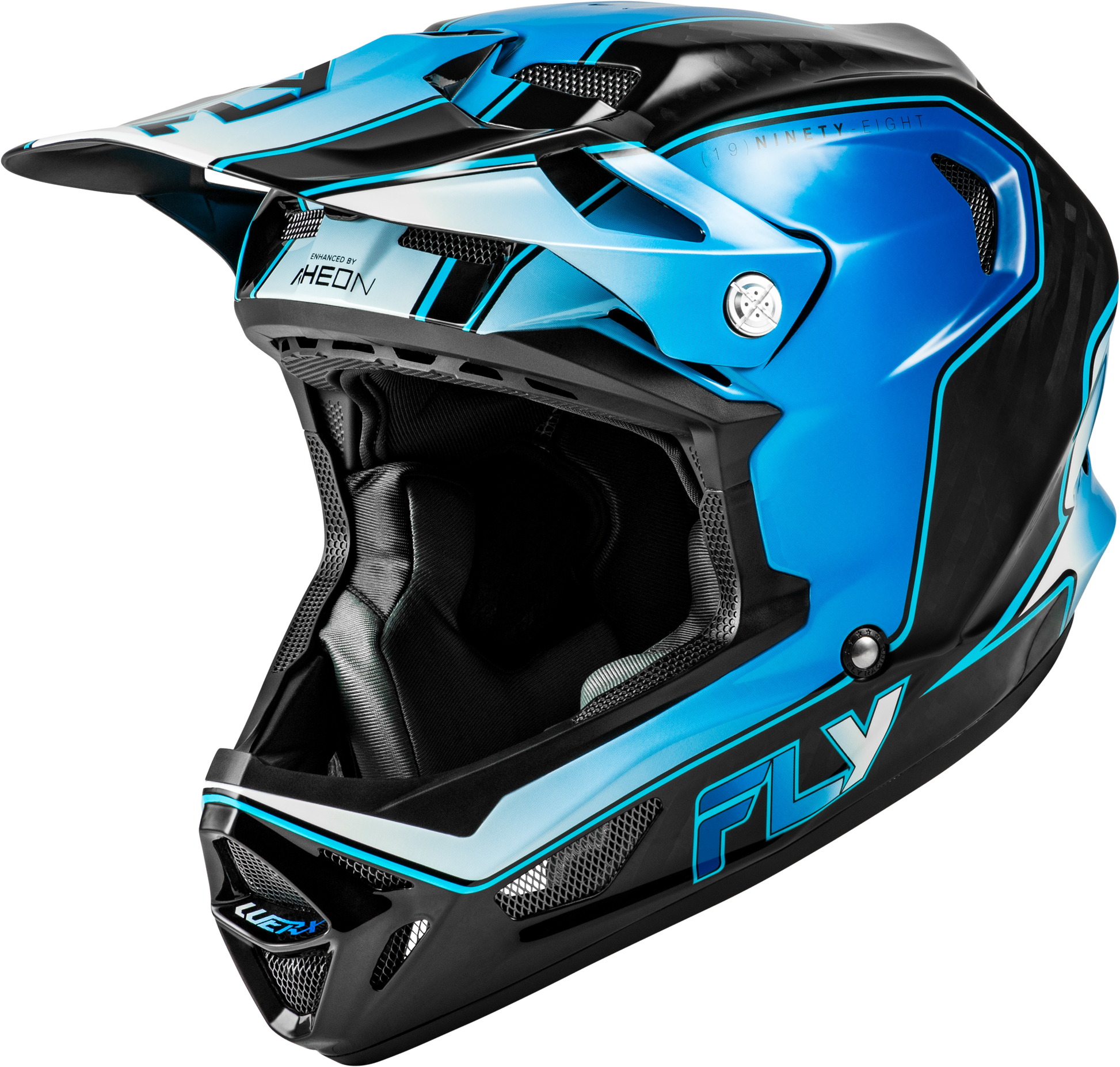 Werx R Flow Carbon Helmet Black Carbon/Blue/White Lg