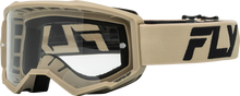 Youth Focus Goggle Khaki/Black W/ Clear Lens