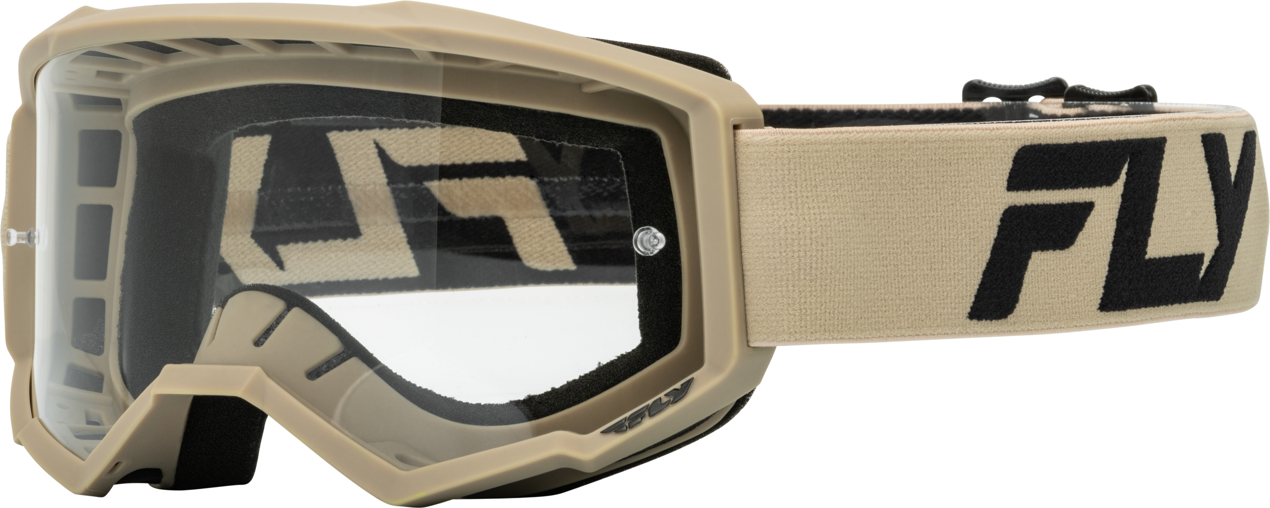 Youth Focus Goggle Khaki/Black W/ Clear Lens