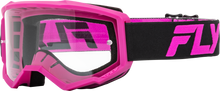 Focus Goggle Black/Pink W/ Clear Lens