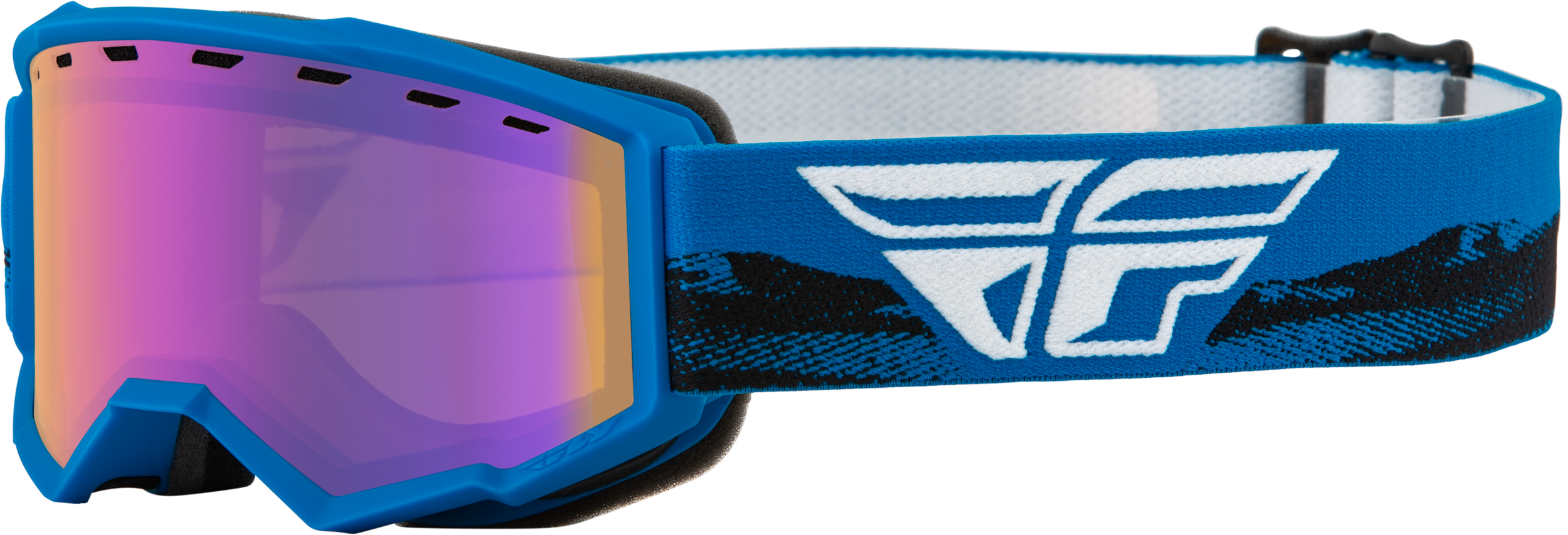 Youth Focus Snw Goggle Blu/Blk W/ Blue Mirror/Amber Lens