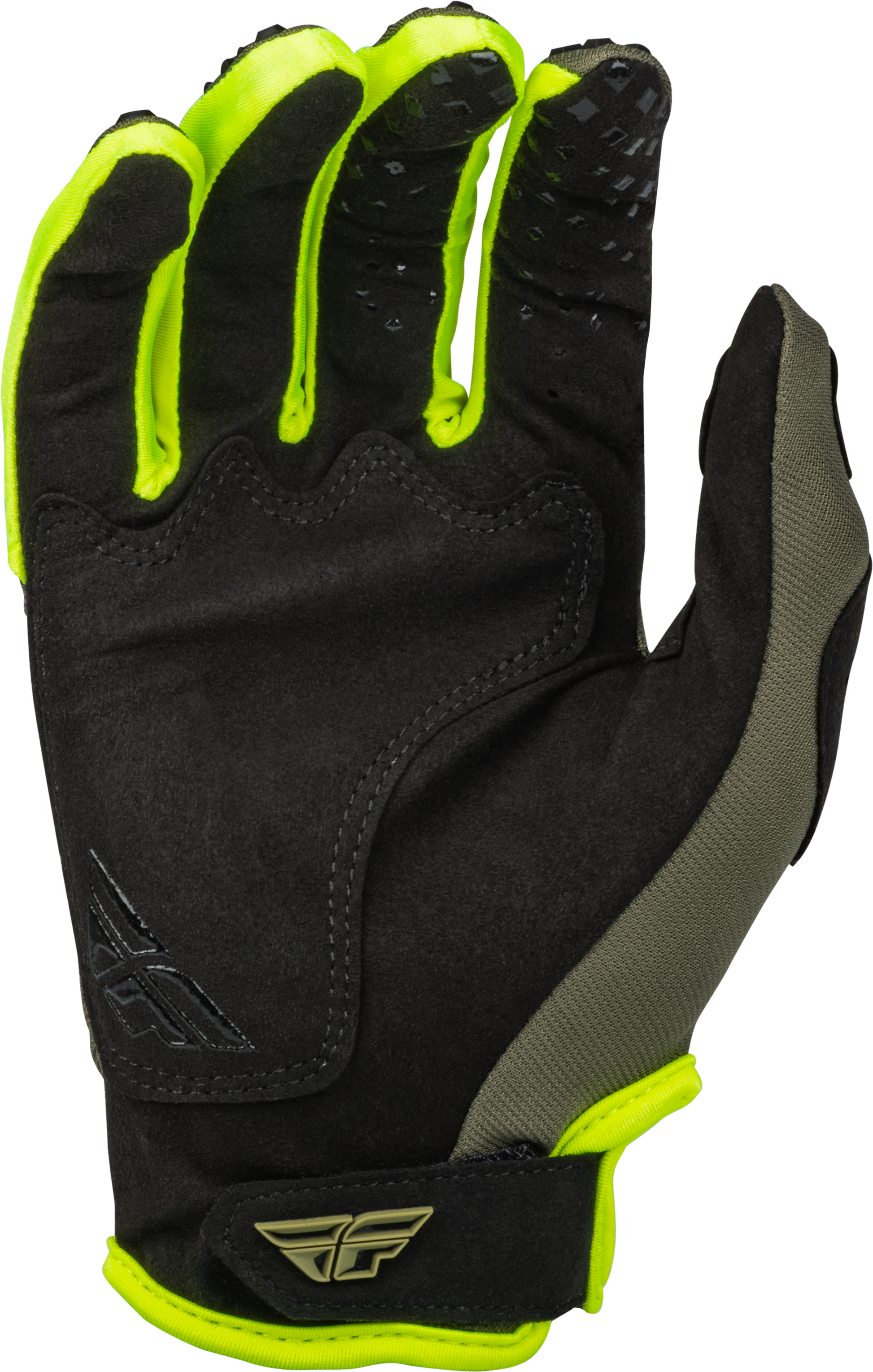 Youth Kinetic Gloves Olive Green/Hi Vis Ys