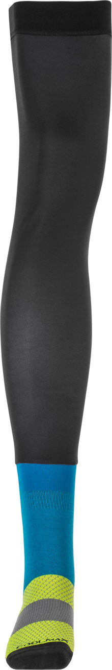 Knee Brace Socks Hi Vis/Black/Blue Lg/Xl