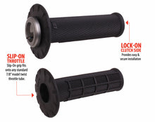 ODI Universal Lock On Grip Half Waffle - Black/Silver