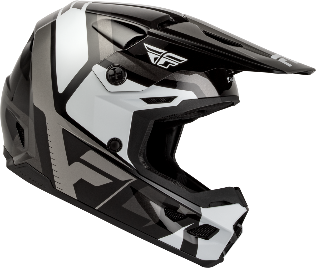 Youth Kinetic Scrap Helmet Black/White/Grey Ym