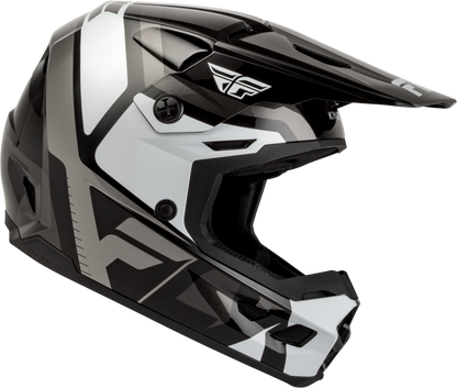 Youth Kinetic Scrap Helmet Black/White/Grey Ym