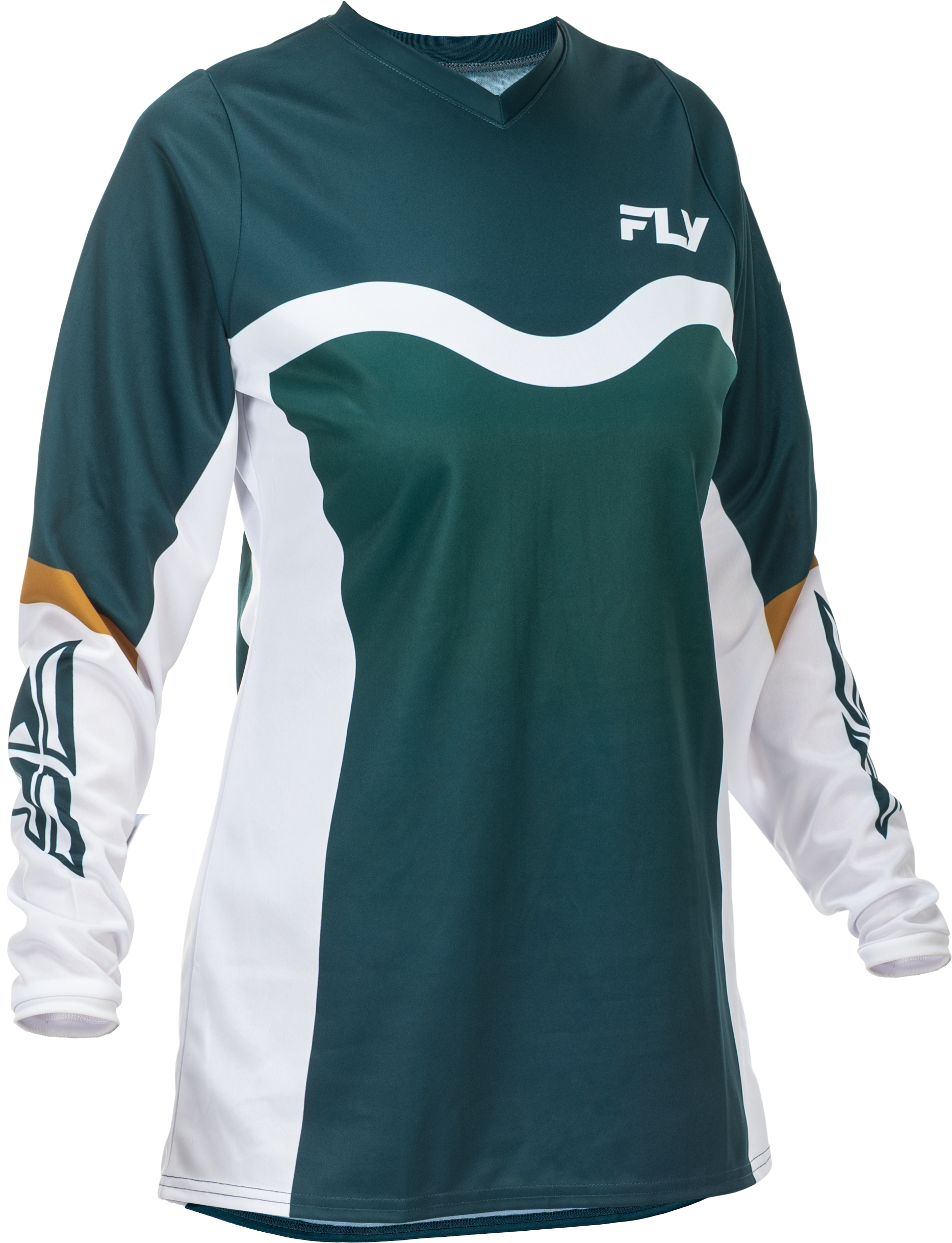 Women's F 16 Jersey Teal/White/Gold Md