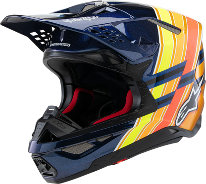 ALPINESTARS Supertech M10 Helmet - TLD Edition 25 - MIPS® - Gloss Dark Blue/Orange/Yellow/Fluo Red - Medium 8300225-7156-M