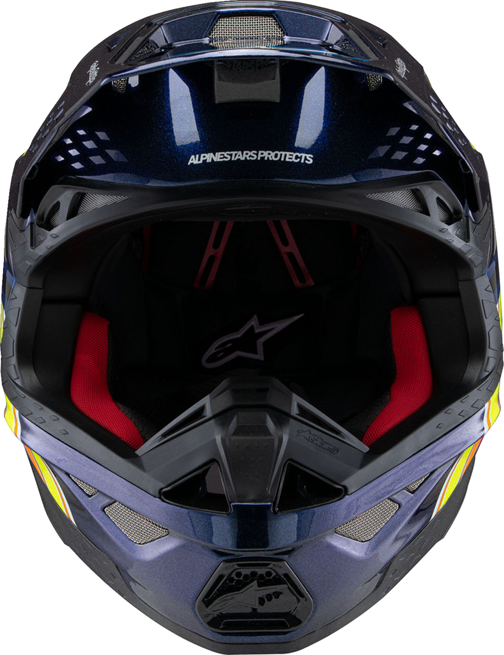 ALPINESTARS Supertech M10 Helmet - TLD Edition 25 - MIPS® - Gloss Dark Blue/Orange/Yellow/Fluo Red - XS 8300225-7156-XS