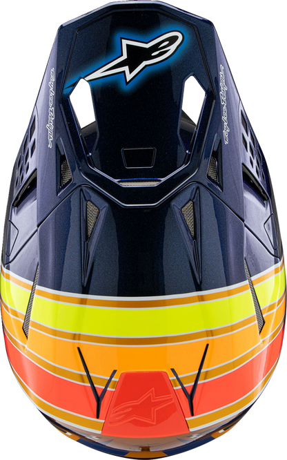 ALPINESTARS Supertech M10 Helmet - TLD Edition 25 - MIPS® - Gloss Dark Blue/Orange/Yellow/Fluo Red - Medium 8300225-7156-M