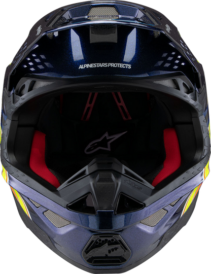 ALPINESTARS Supertech M10 Helmet - TLD Edition 25 - MIPS® - Gloss Dark Blue/Orange/Yellow/Fluo Red - 2XL 8300225-7156-XXL