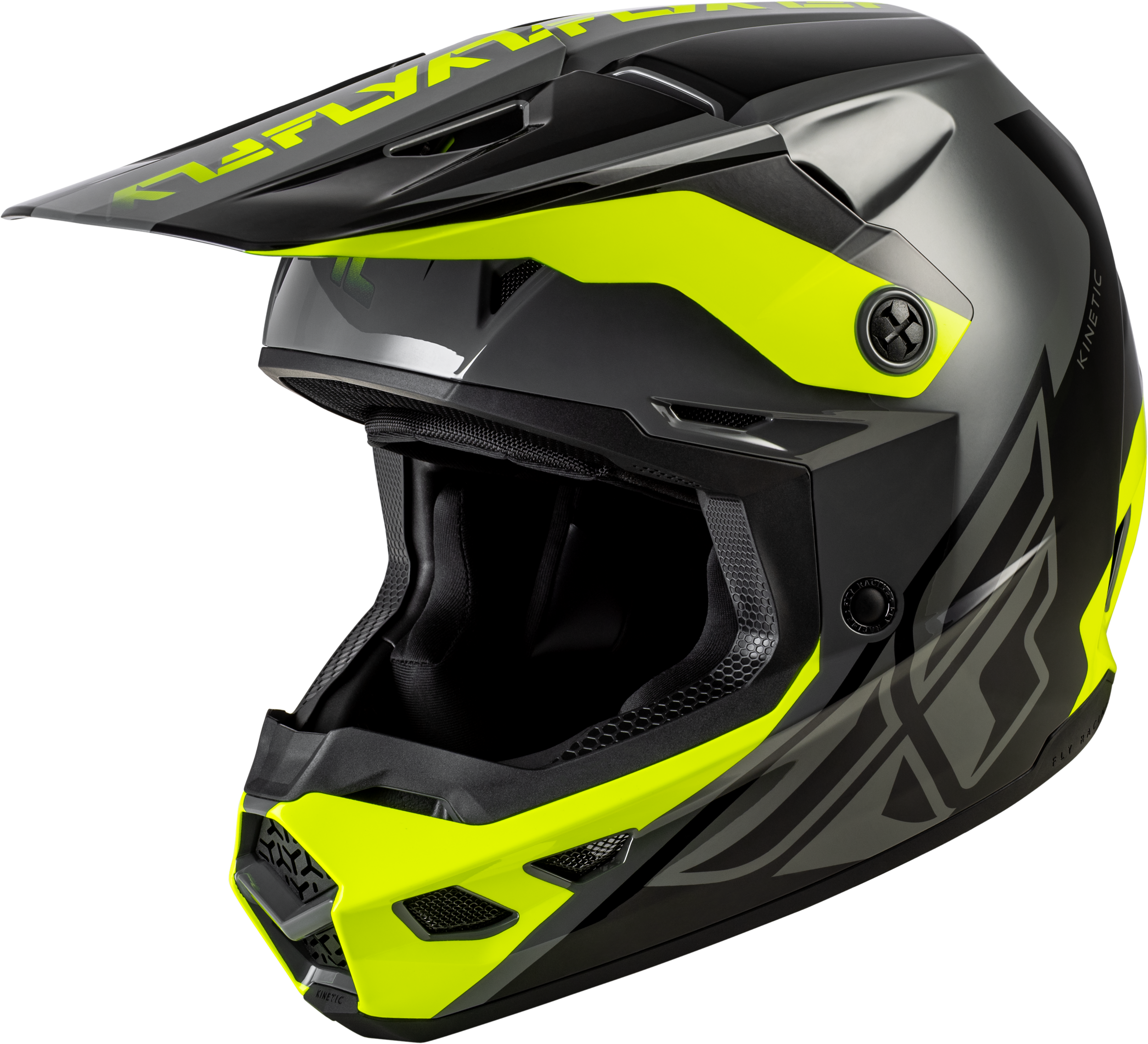 Kinetic Crest Helmet Grey/Black/Hi Vis 2x