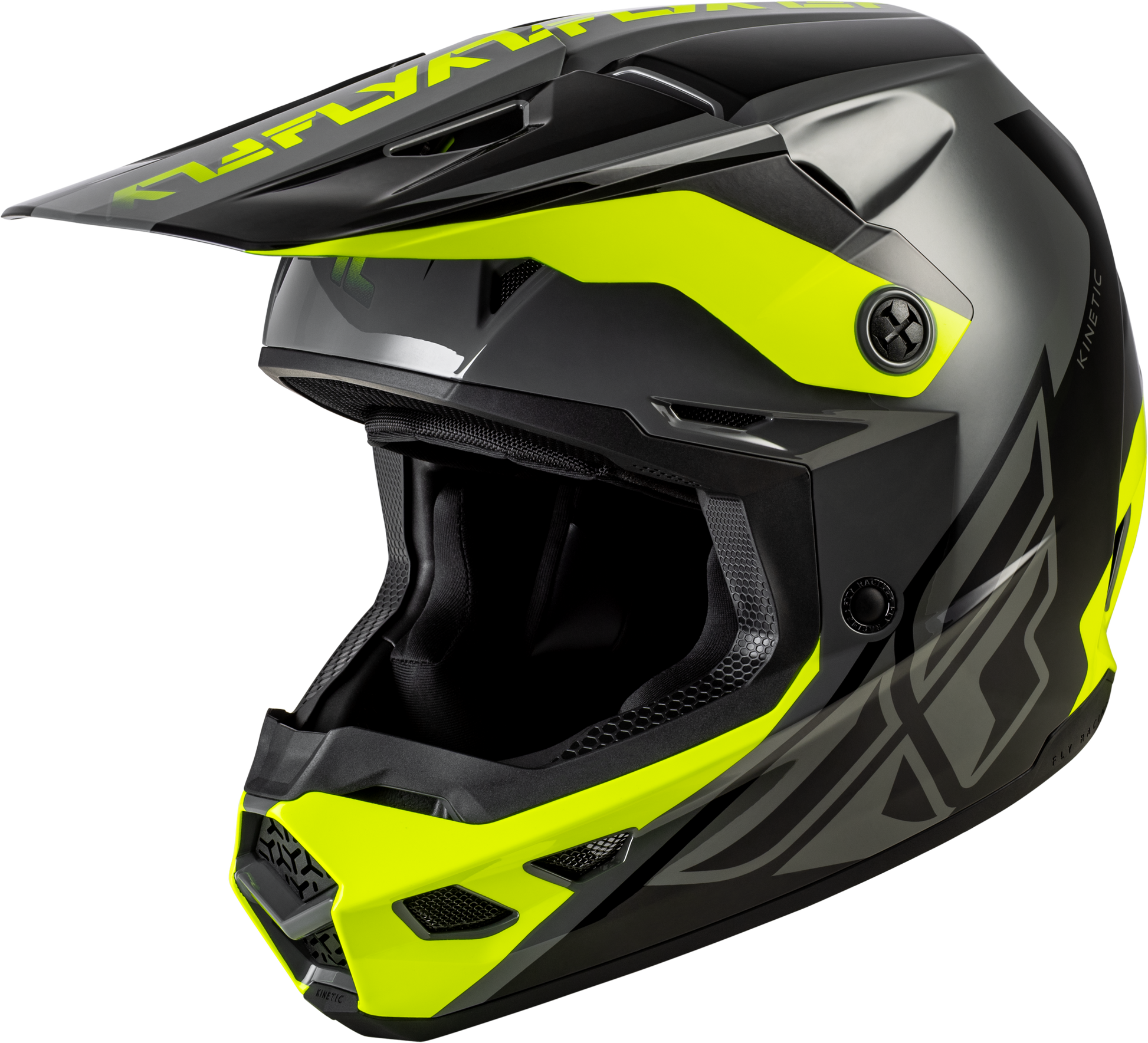 Kinetic Crest Helmet Grey/Black/Hi Vis Md