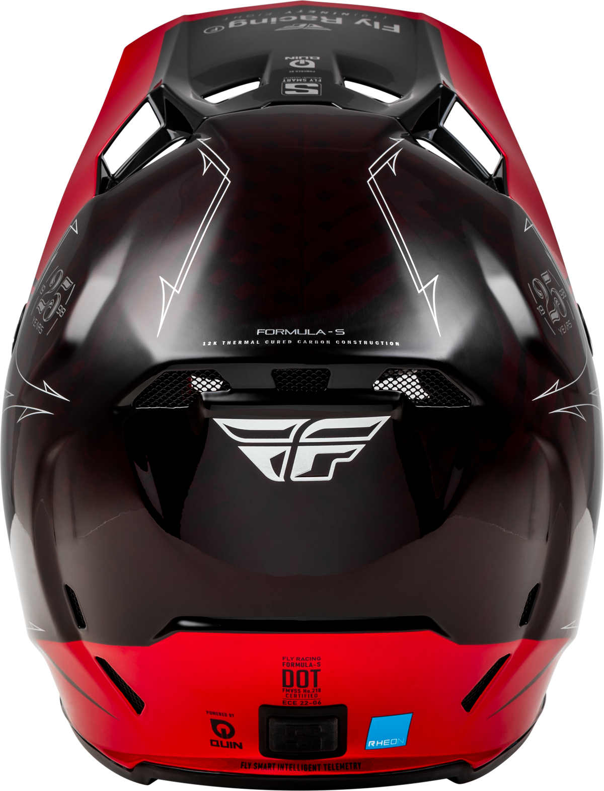 Youth Formula S Carbon Legacy Helmet Red Carbon/Black Yl