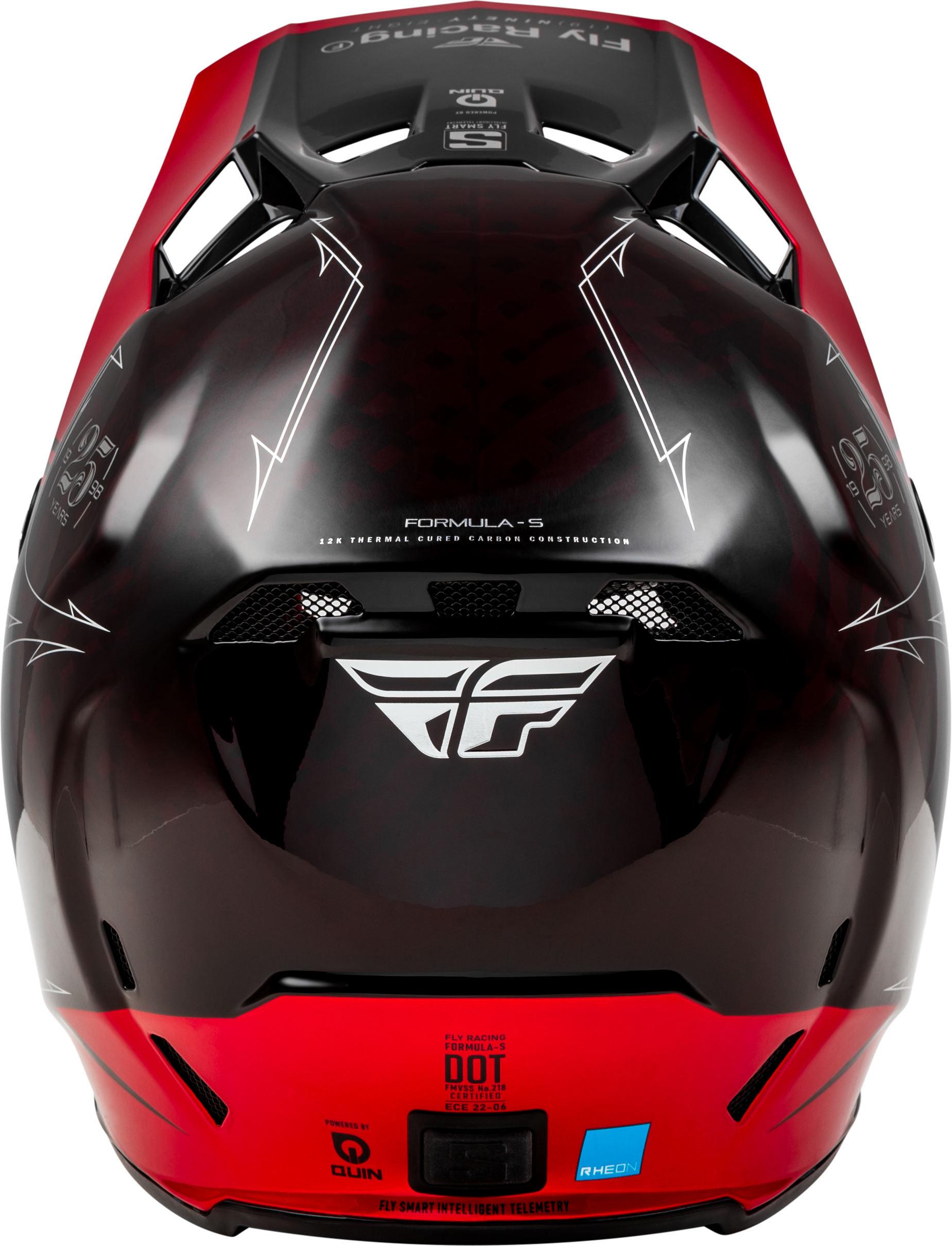 Youth Formula S Carbon Legacy Helmet Red Carbon/Black Yl